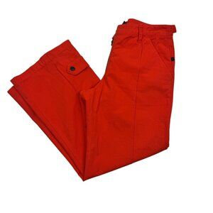 Blue Dot Made in The USA 100% Cotton Zipper Detail Orange Pants Women's Size 4